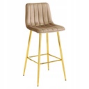 POZZA Hocker – brauner Samt / goldene Beine x 1