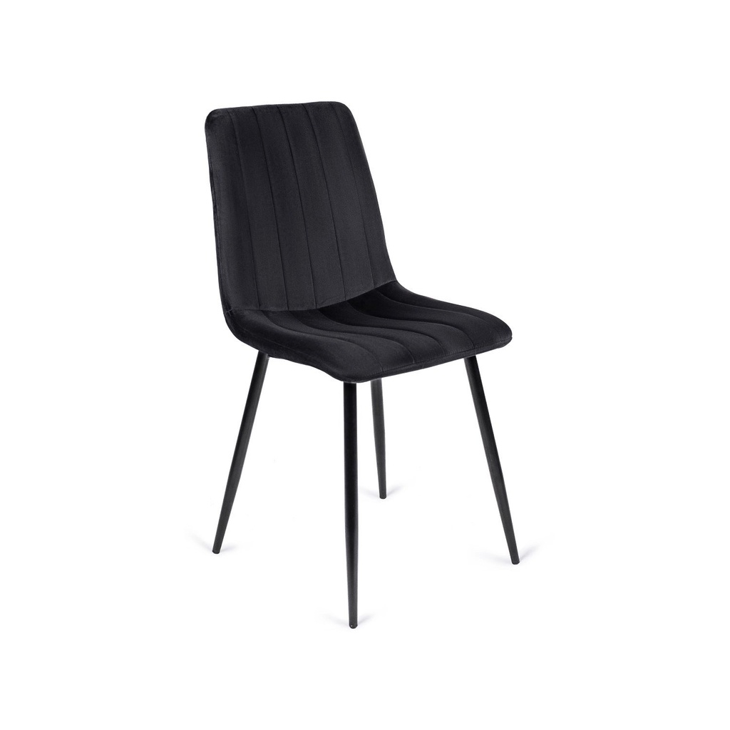 [ME.IBIS/CZ/V/K] IBIS Stuhl aus schwarzem Velours