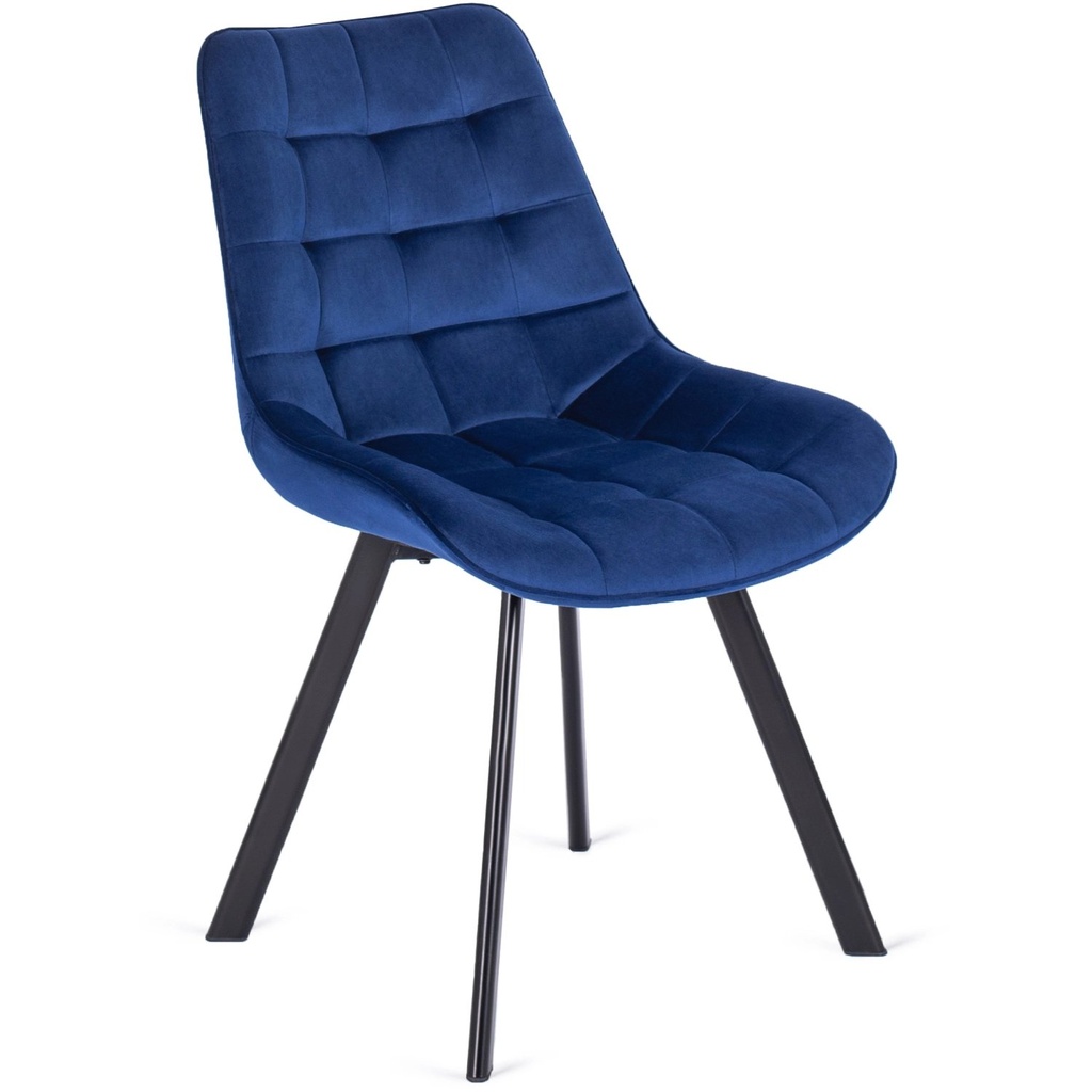 [ME.RICK/GR/V/K] Marineblauer Samtstuhl RICK