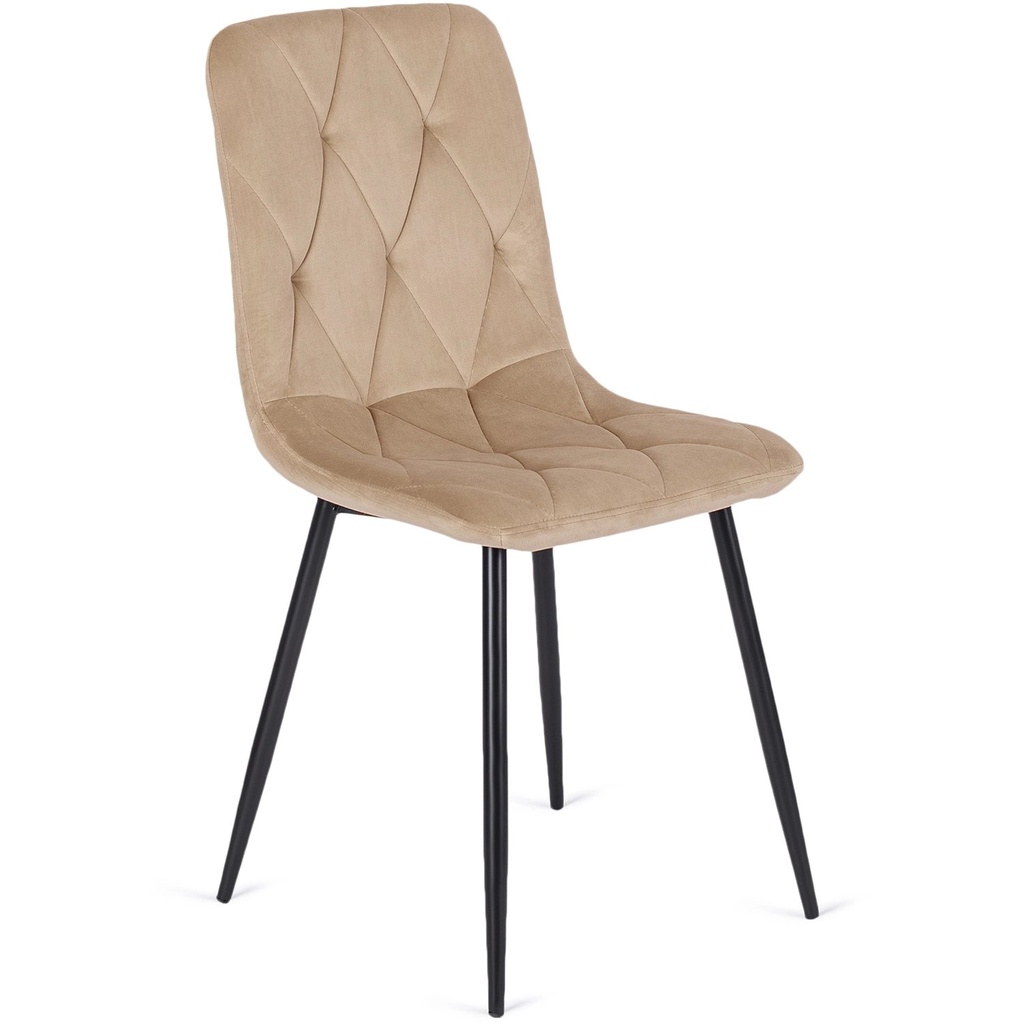 [ME.ROBIN/BZ/V/K] ROBIN Beige Veloursstuhl