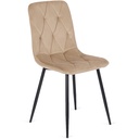 ROBIN Beige Veloursstuhl