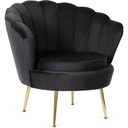 ANGEL Sessel aus schwarzem Velours