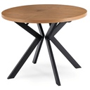 LUKAS ausziehbarer Tisch 100-250 cm Goldene/Schwarze Eiche