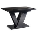 CLARK Ausziehbarer Tisch 120-160 cm Schwarz glänzend