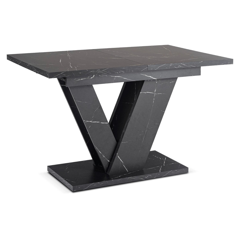 CLARK ausziehbarer Tisch 120–160 cm, schwarzer Marmor