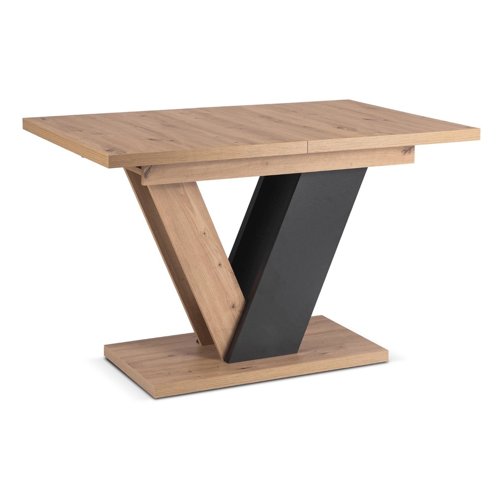 CLARK ausziehbarer Tisch 120-160 cm Artisan Oak/Schwarz
