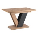 CLARK ausziehbarer Tisch 120-160 cm Artisan Oak/Schwarz