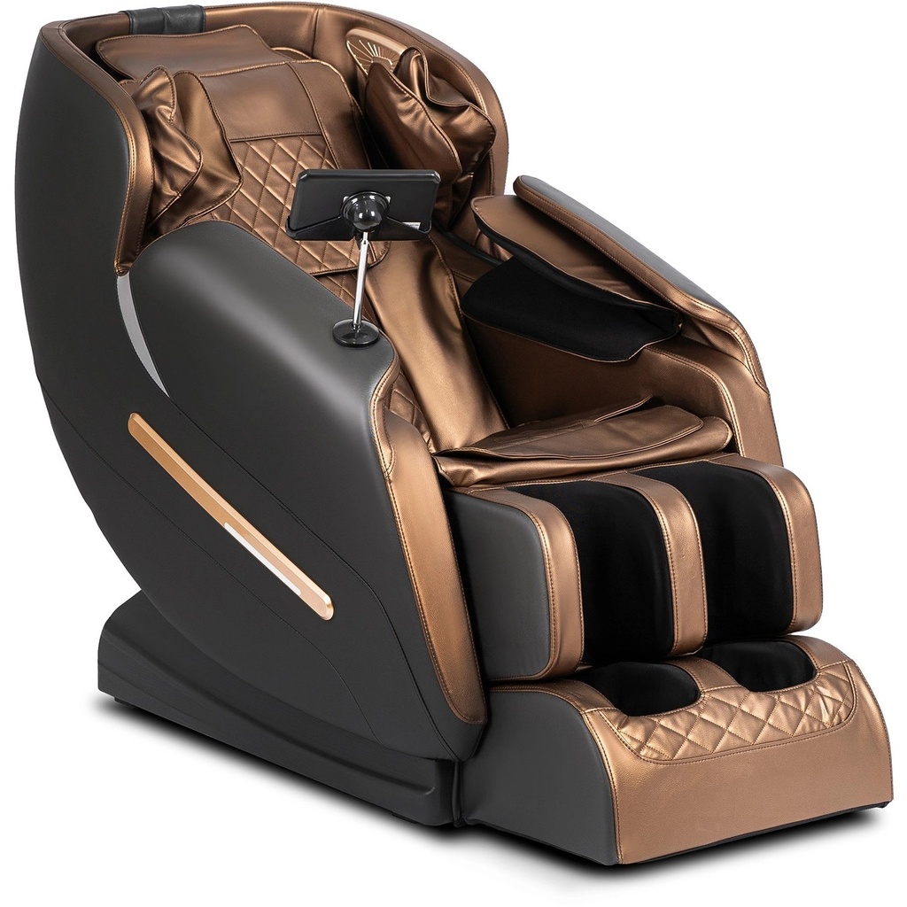 [ME.VXMAX/BR/E/FW] VX MAX Brauner Massagesessel aus Öko-Leder