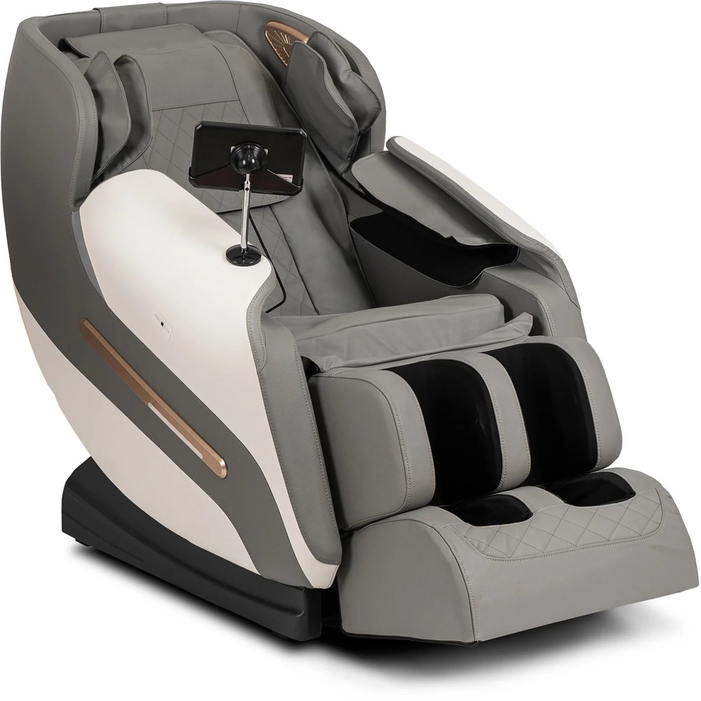 [ME.VXMAX/P/E/FW] VX MAX Massagesessel, graues Öko-Leder