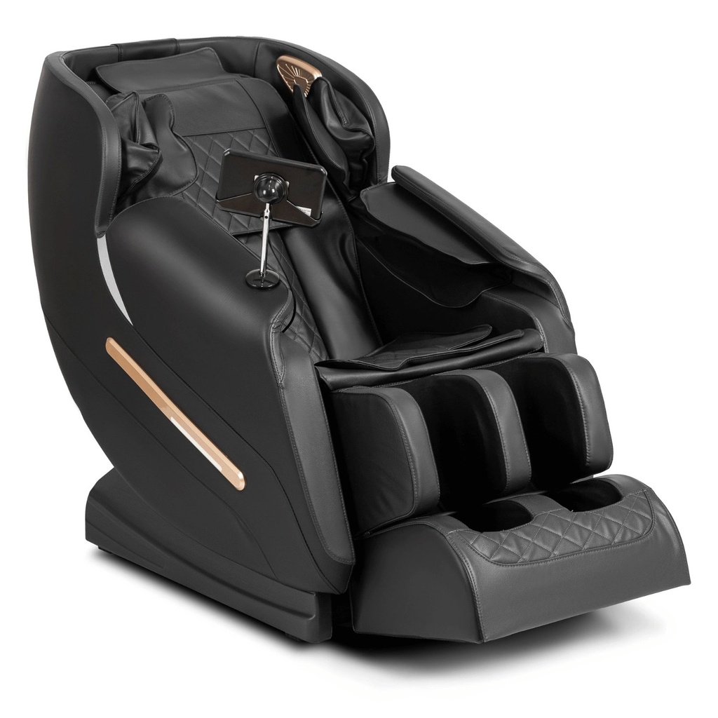 [ME.VXMAX/CZ/E/FW] VX MAX Massagesessel aus schwarzem Öko-Leder