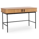TRISH Schreibtisch 120 cm, gerillte Eiche