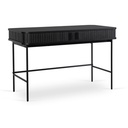 TRISH Schreibtisch 120 cm, gerillt, schwarz