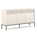 Kommode MARCOS, 154 cm, gerippter Kaschmir