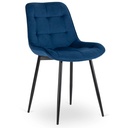 CHRIS marineblauer Samtstuhl