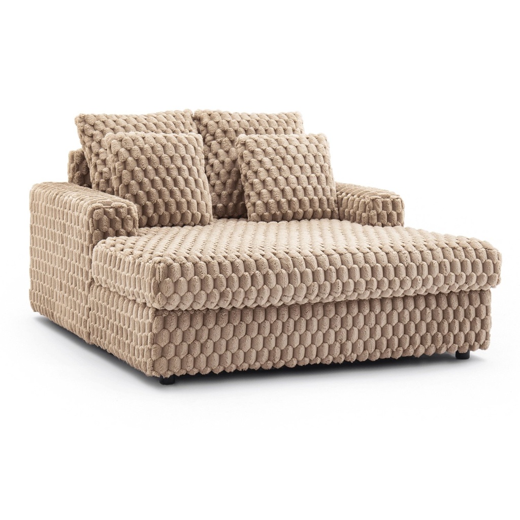 [ME.KOBEL/BR/VP/FW] KOBEL Brauner Plüsch-Loungesessel