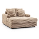 KOBEL Brauner Plüsch-Loungesessel