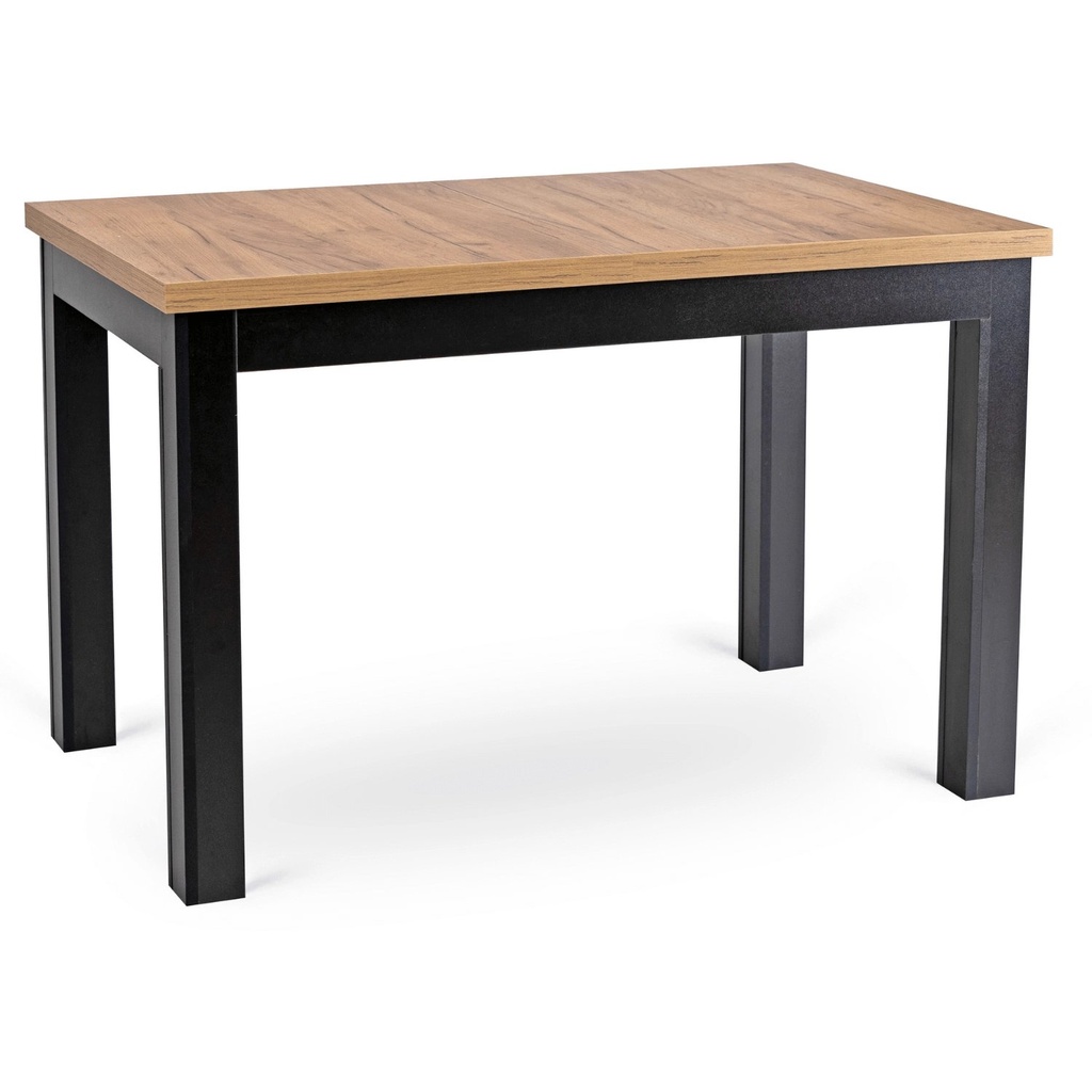 SKUBI ausziehbarer Tisch 120-160 cm Craft Oak/Schwarz