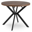 Ausziehbarer Tisch LUGO 90-190 cm, Rustikale Eiche/Schwarz