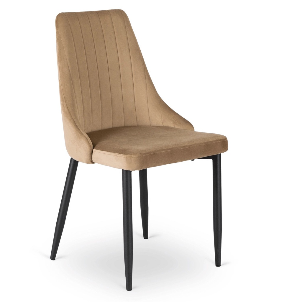 [ME.BARI/BZ/V/K] BARI Beige Veloursstuhl