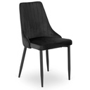 BARI Stuhl aus schwarzem Velours