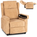 SPENCER Brauner Cord-Liegesessel