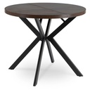 LUGO ausziehbarer Tisch 90-190 cm Walnuss/Schwarz