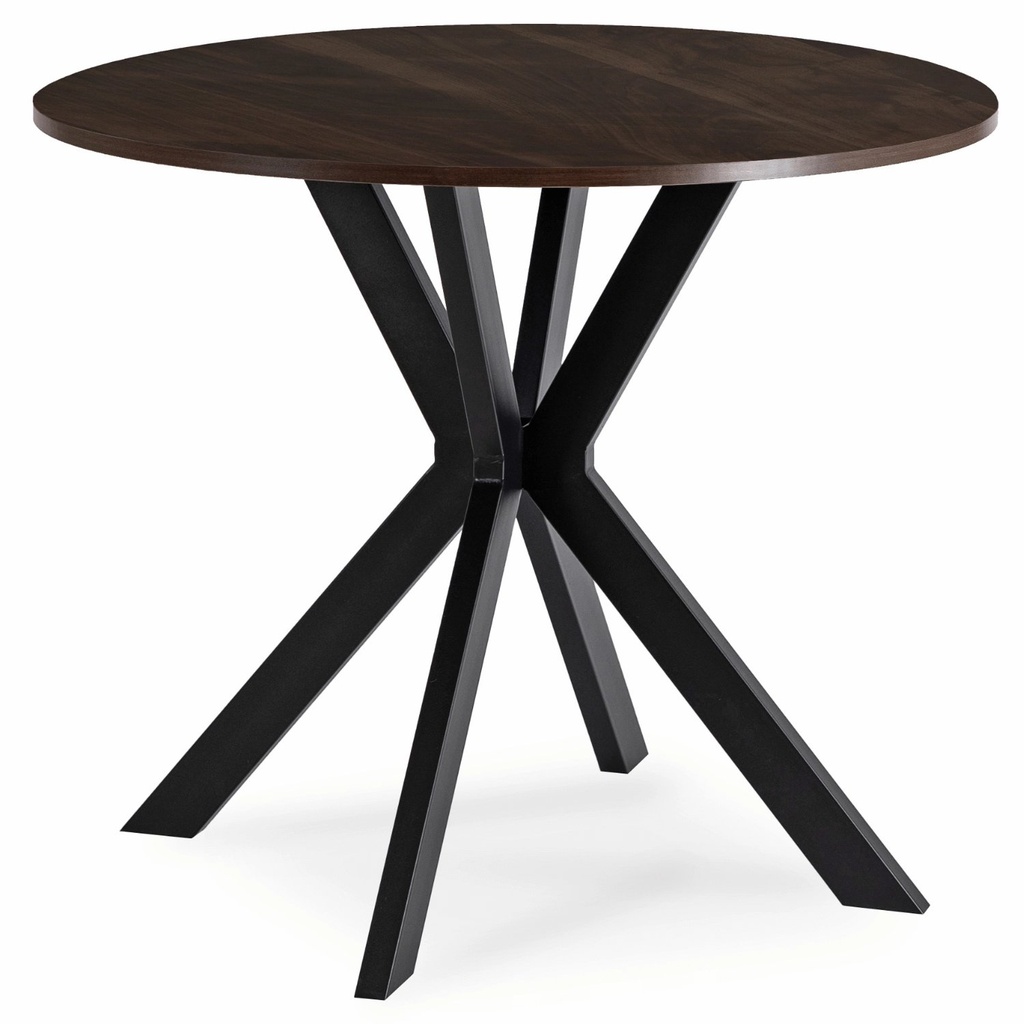 LAUREN Tisch 90 cm Walnuss/Schwarz