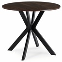 LAUREN Tisch 90 cm Walnuss/Schwarz
