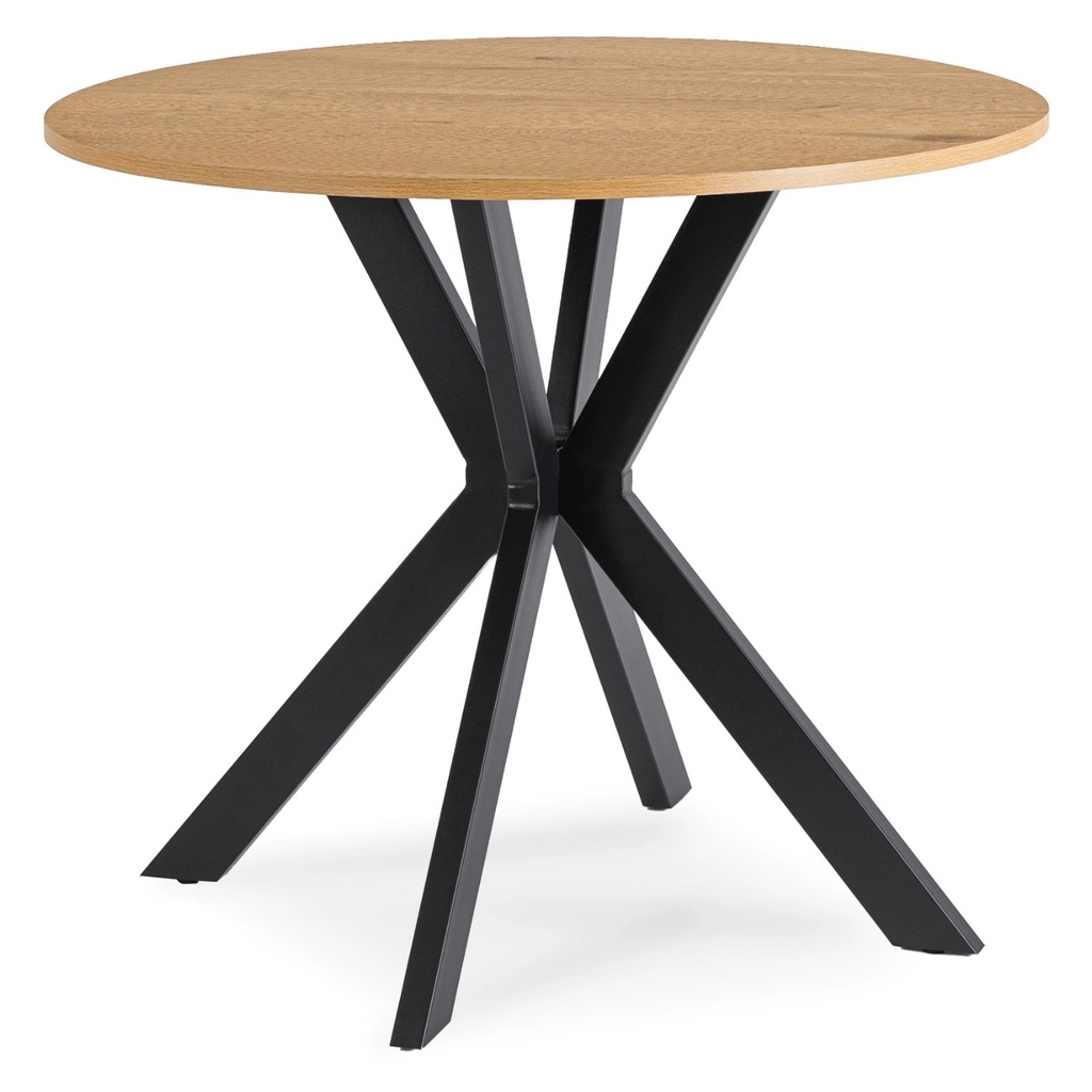 LAUREN Tisch 90 cm Goldene/Schwarze Eiche