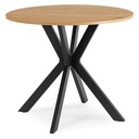 LAUREN Tisch 90 cm Goldene/Schwarze Eiche