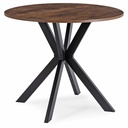 LAUREN Tisch 90 cm Rustikale Eiche/Schwarz