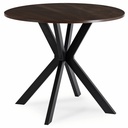 LAUREN Tisch 80 cm Walnuss/Schwarz