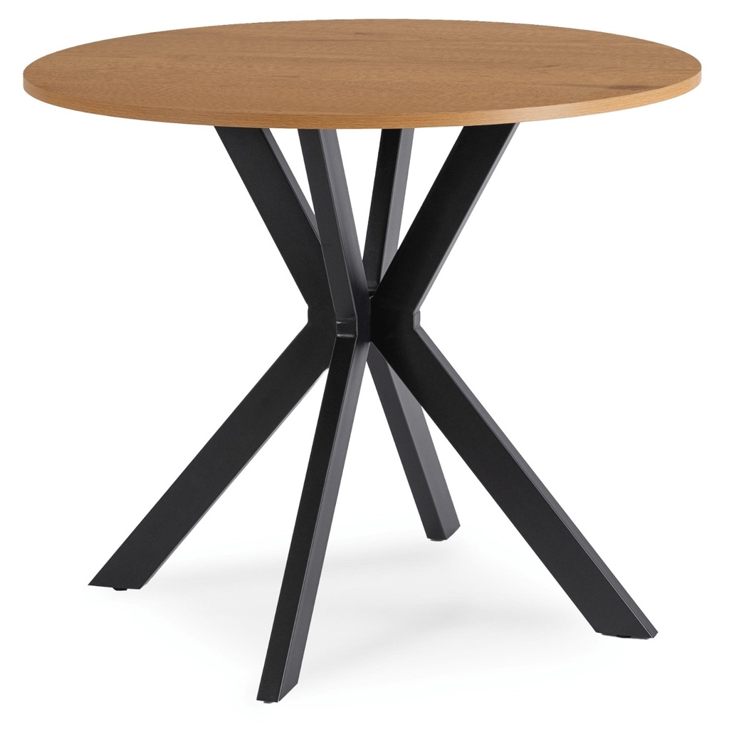 LAUREN Tisch 80 cm Goldene/Schwarze Eiche