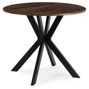 LAUREN Tisch 80 cm Rustikale Eiche/Schwarz