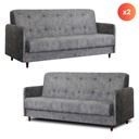Set aus 2x TIVOLI grauen Klappsofas