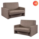 Set mit 2 Doppelschlafsesseln MILAN 2, Beige