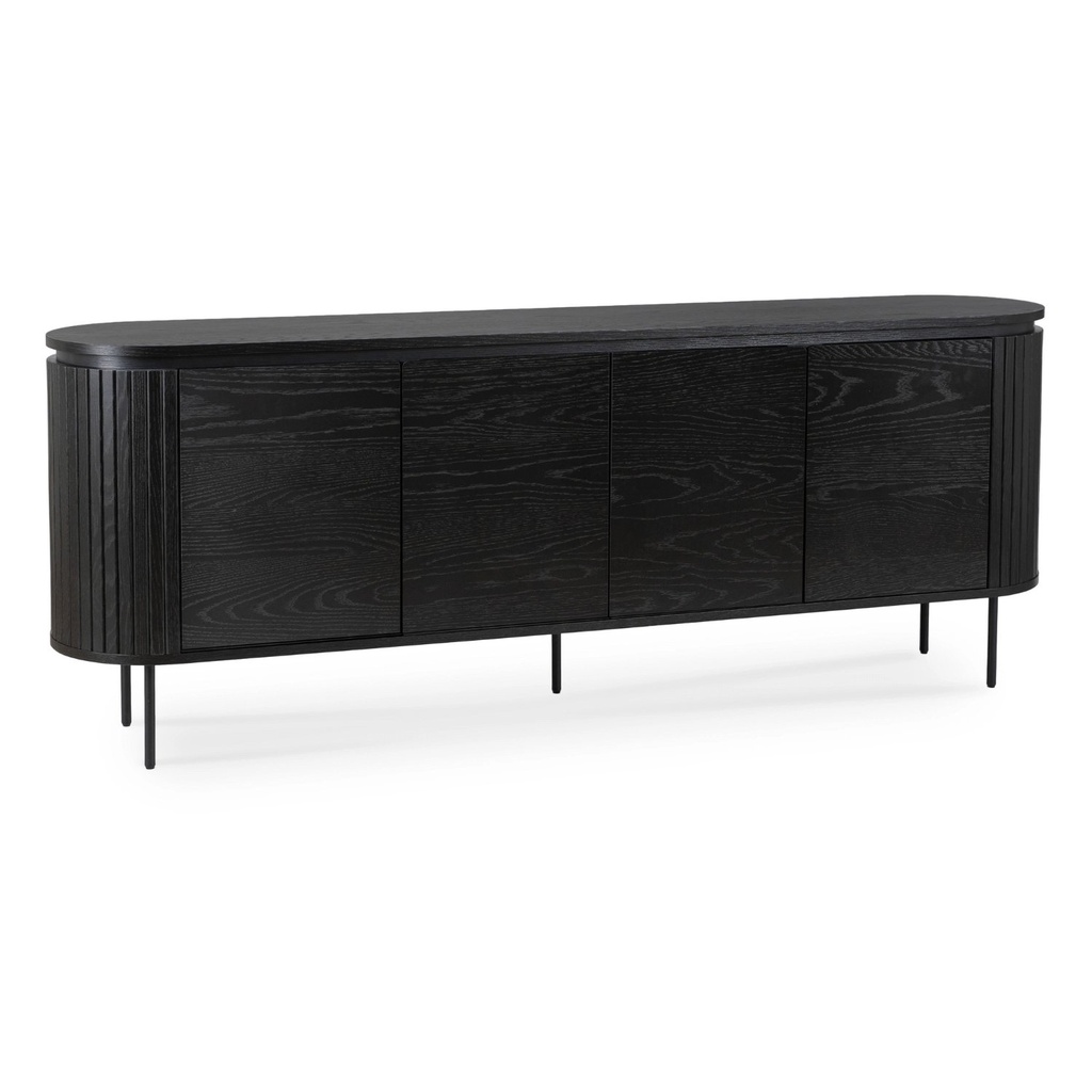BECK Kommode 200 cm, viertürig, schwarz