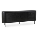 BECK Kommode 200 cm, viertürig, schwarz