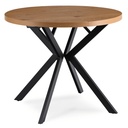 DORIAN ausziehbarer Tisch 80-160 cm, goldene/schwarze Eiche