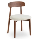 ALVIN Walnuss/Beige Stuhl