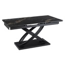 Ausziehbarer Tisch IBIZA aus Keramik, 160–240 cm, Schwarz