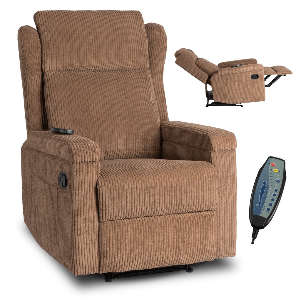 [ME.SEBASTIAN/BR/SZTR/FW] SEBASTIAN Brauner Cord-Massagesessel