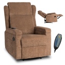 SEBASTIAN Brauner Cord-Massagesessel