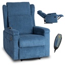 SEBASTIAN Marineblauer Cord-Massagesessel