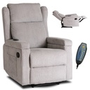 SEBASTIAN Grauer Cord-Massagesessel