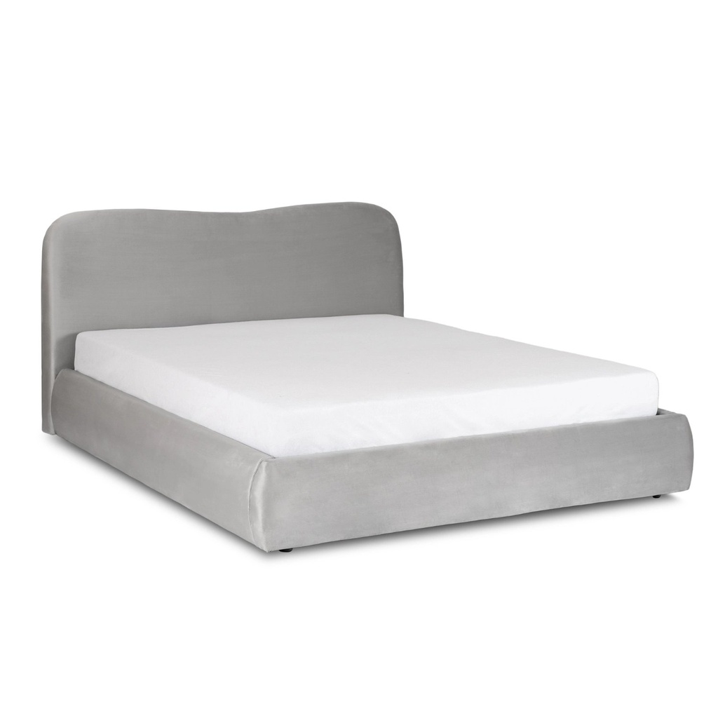 [ME.BRISTOL/140/P/V/LOZZPOJ] BRISTOL Bett 140x200 mit Stauraum, grauer Samt