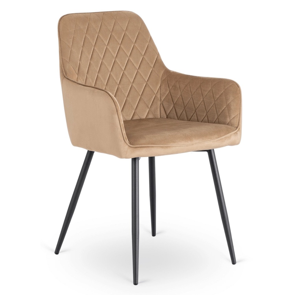 [ME.BRESSO/BZ/CZ/V/K] BRESSO Beige Veloursstuhl