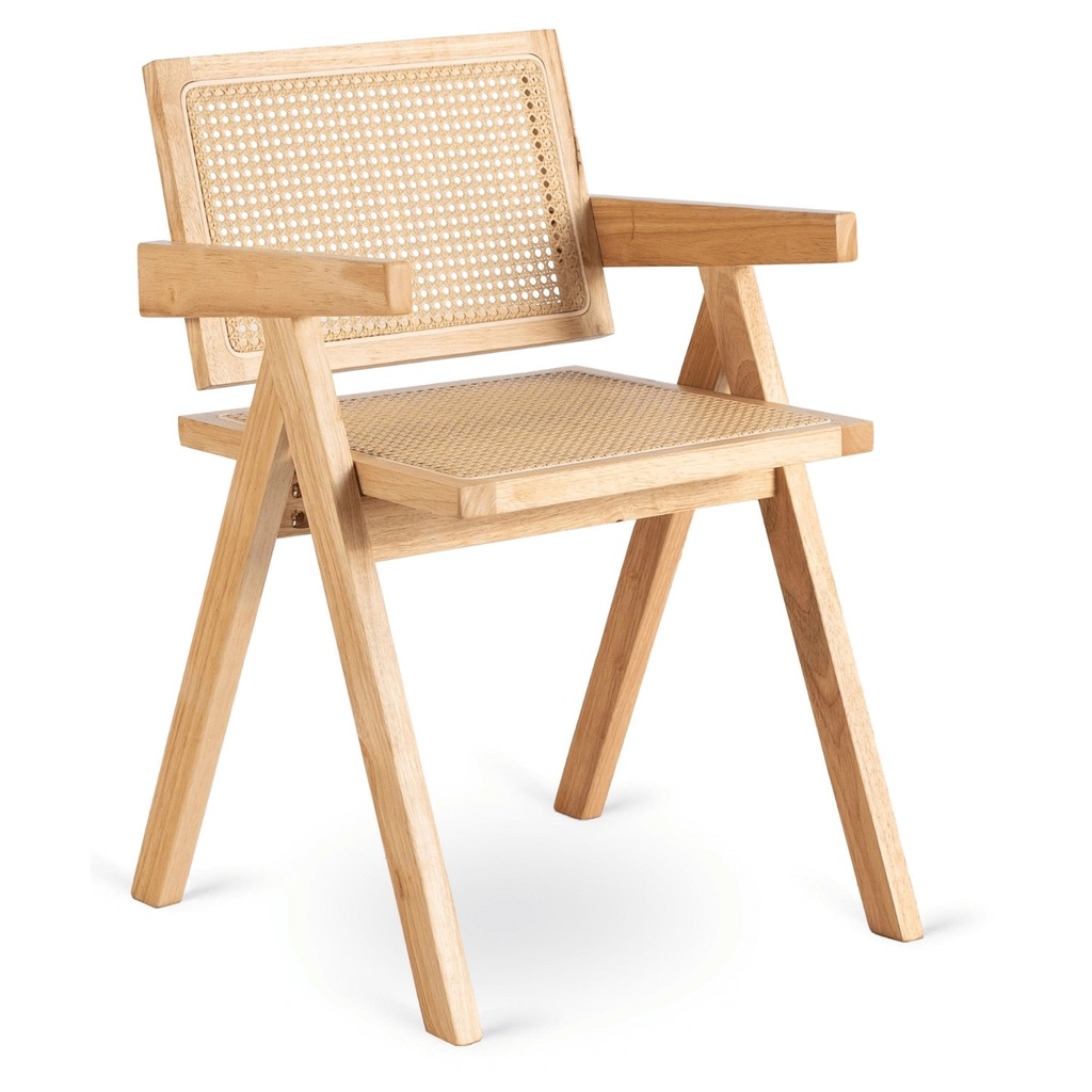 [ME.MADERA/KR/RT/D/DK/K] MADERA Stuhl, Eiche/Beige, durchbrochen