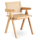 MADERA Stuhl, Eiche/Beige, durchbrochen