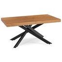 HAMPTON ausziehbarer Tisch 160-240 cm Goldene/Schwarze Eiche